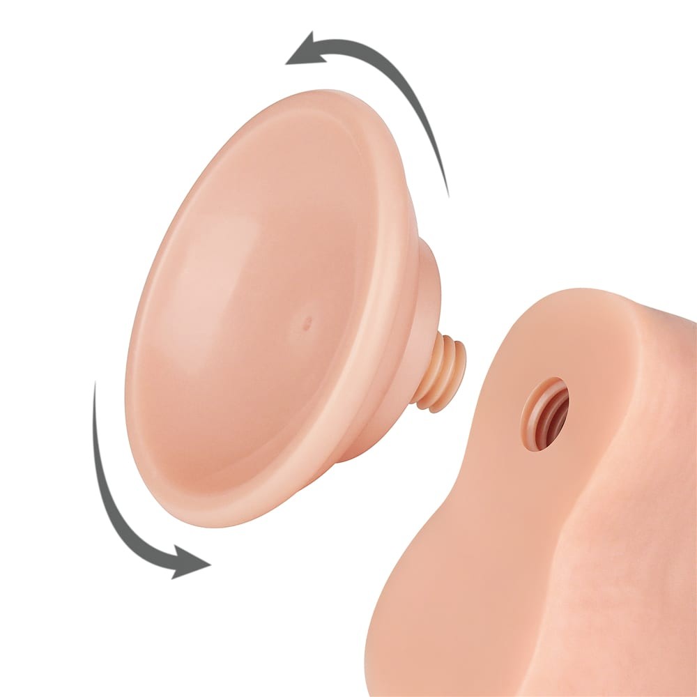 Dildo a doppio strato scorrevole da 8'' color carne I_B15O50_3