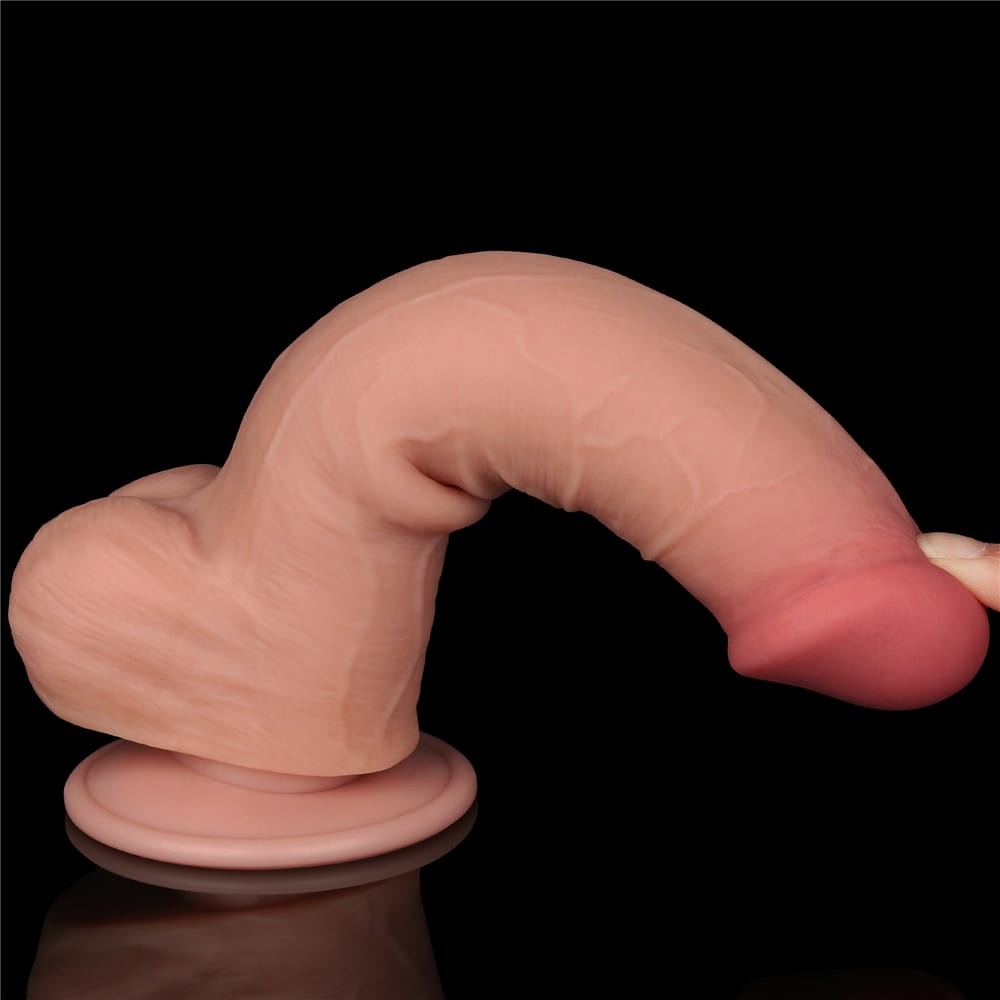 Dildo a doppio strato con pelle scorrevole da 8'' Flesh III_B15O50_3