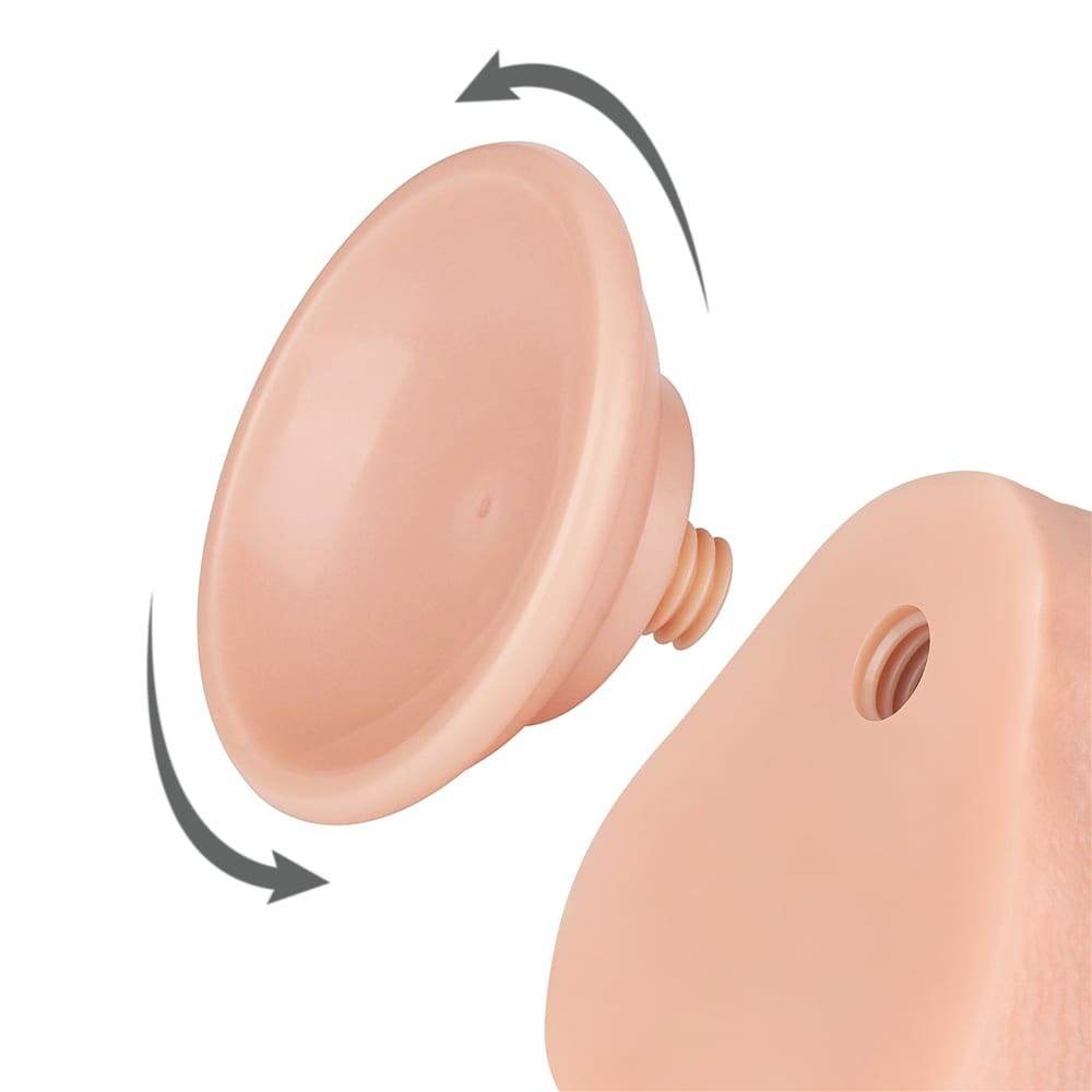 Dildo a doppio strato con pelle scorrevole da 8,5'', color carne I_B15O50_3