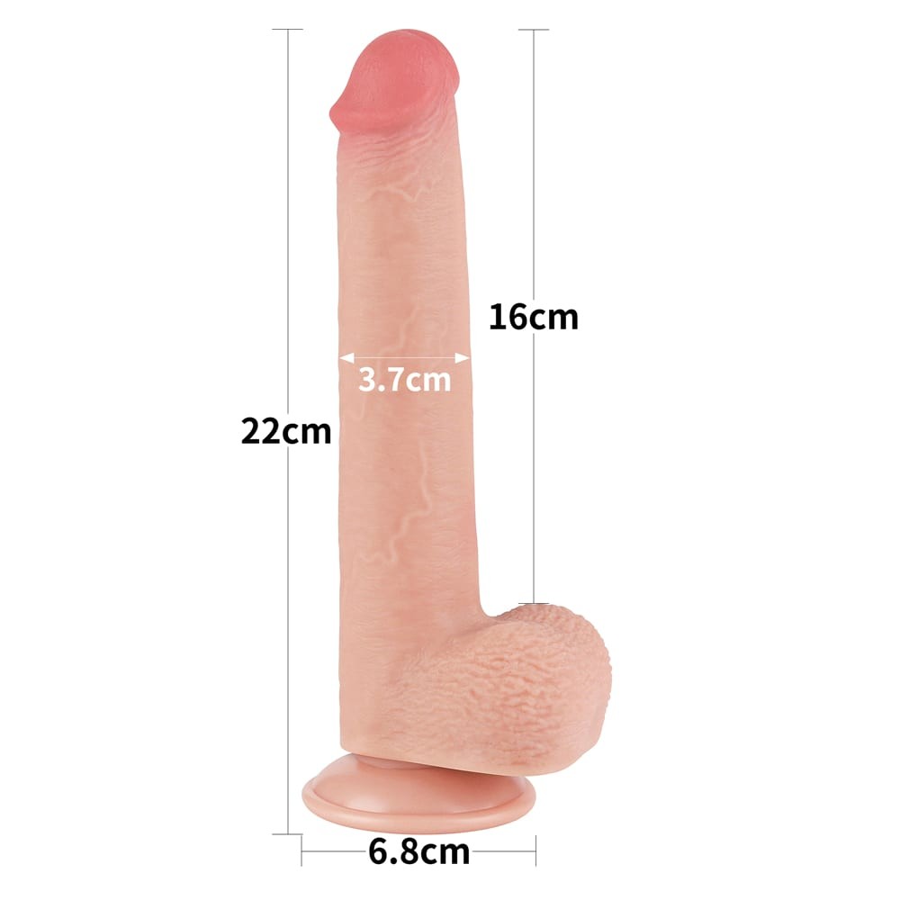 Dildo a doppio strato con pelle scorrevole da 9'' Flesh_B15O50_3