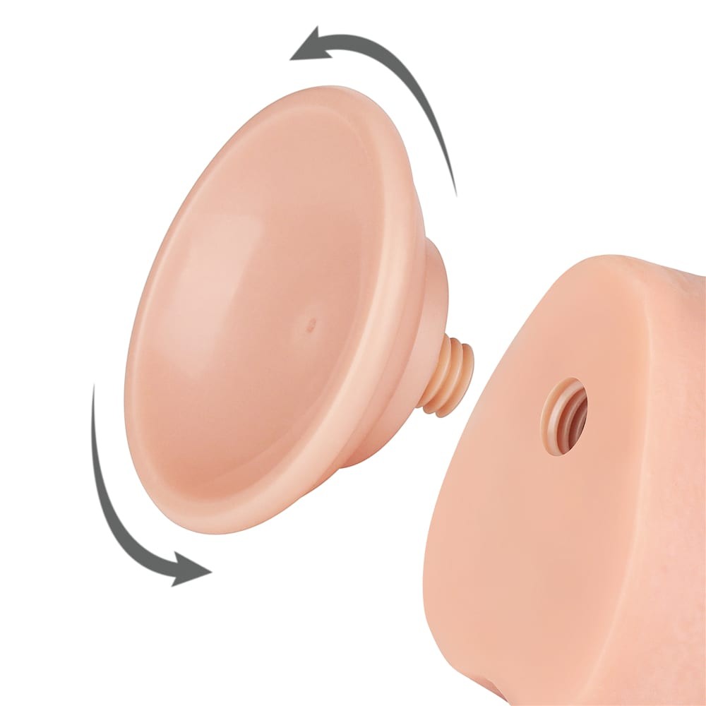 Dildo a doppio strato con pelle scorrevole da 9,5'', color carne_B15O50_3
