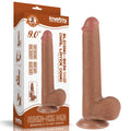 Dildo doppio strato scorrevole da 9'' marrone_B15O50_3
