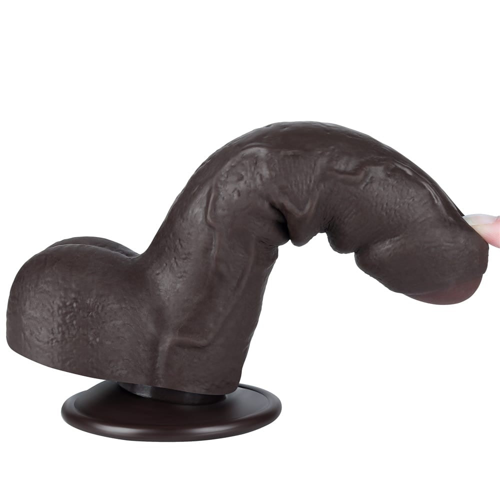 Dildo doppio strato scorrevole da 7'' nero_B15O50_3