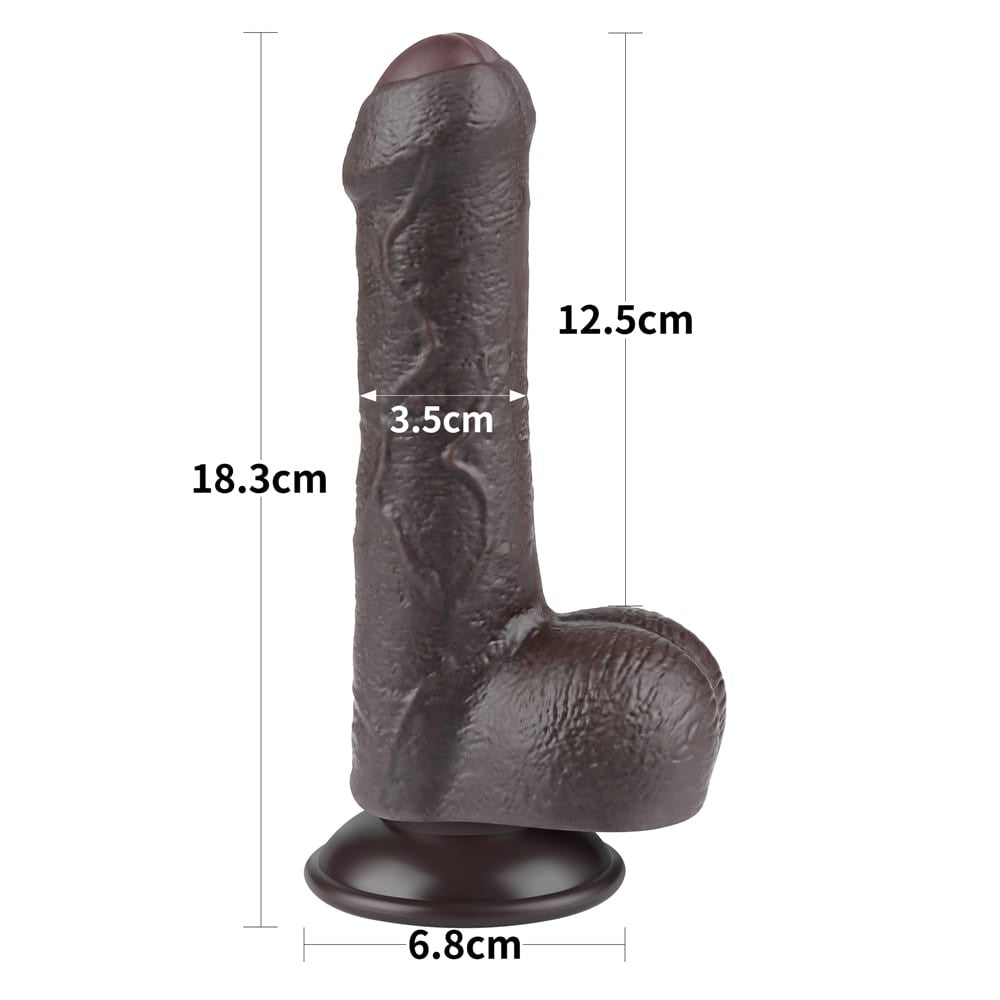Dildo doppio strato scorrevole da 7'' nero_B15O50_3