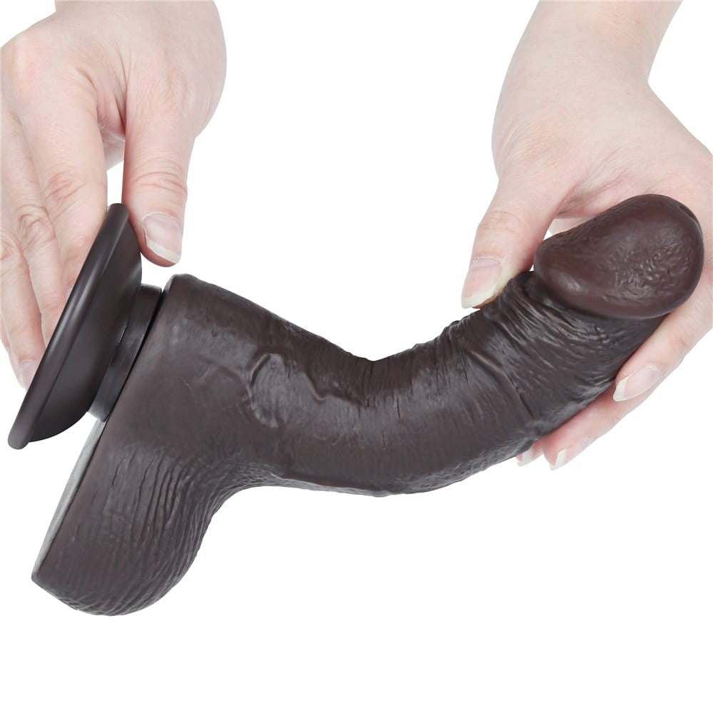 Dildo doppio strato scorrevole da 7,5'', nero III_B15O50_3
