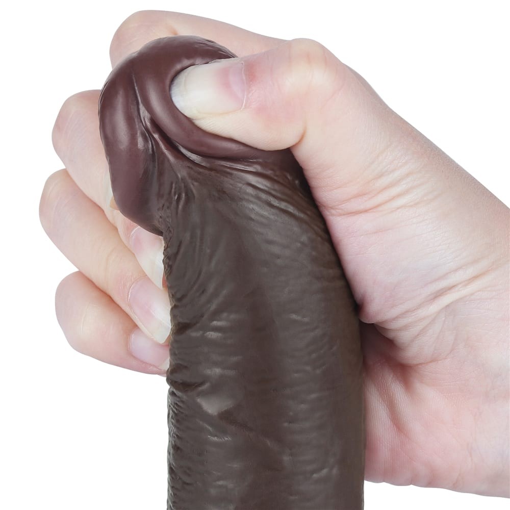 Dildo doppio strato scorrevole da 7,5'', nero III_B15O50_3