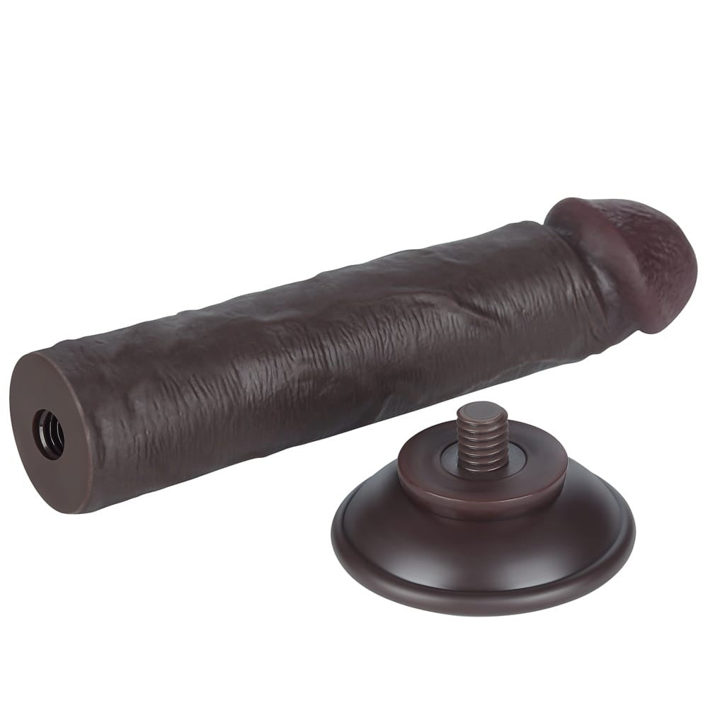 Dildo doppio strato scorrevole da 8'' nero II_B15O50_3