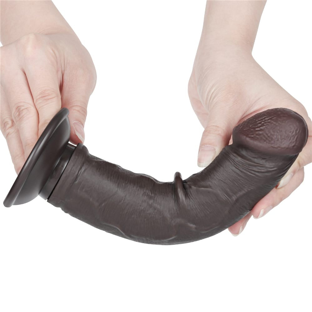 Dildo doppio strato scorrevole da 8'' nero II_B15O50_3
