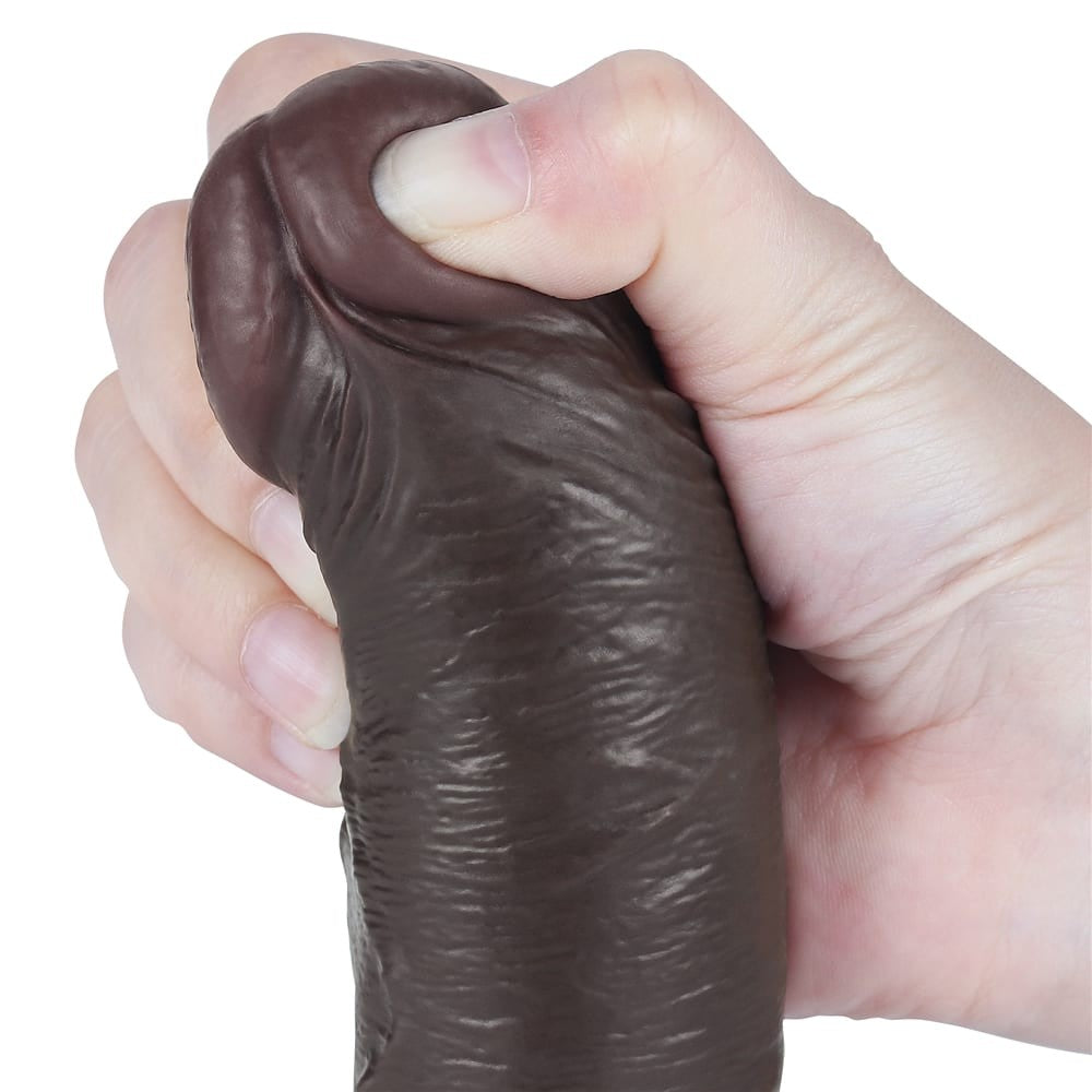 Dildo doppio strato scorrevole da 8'' nero II_B15O50_3