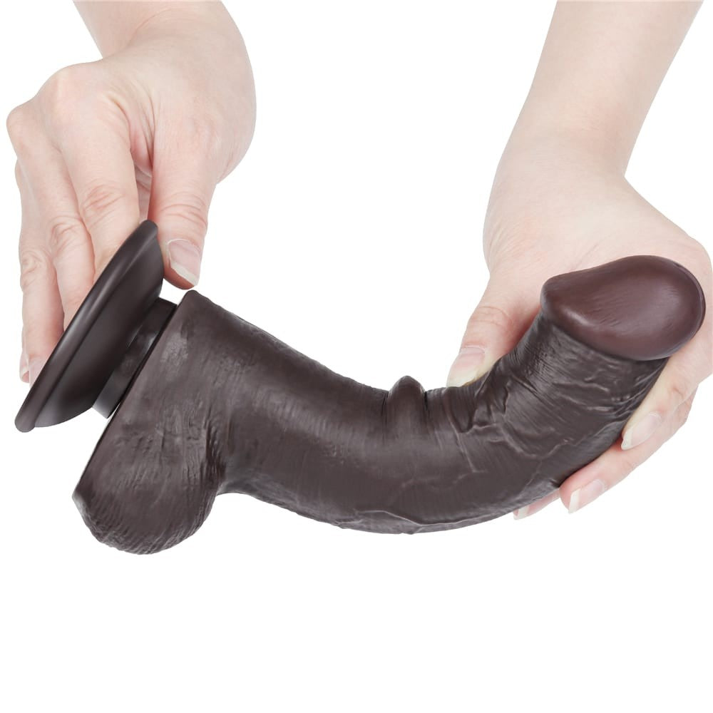 Dildo doppio strato scorrevole da 8'' nero III_B15O50_3