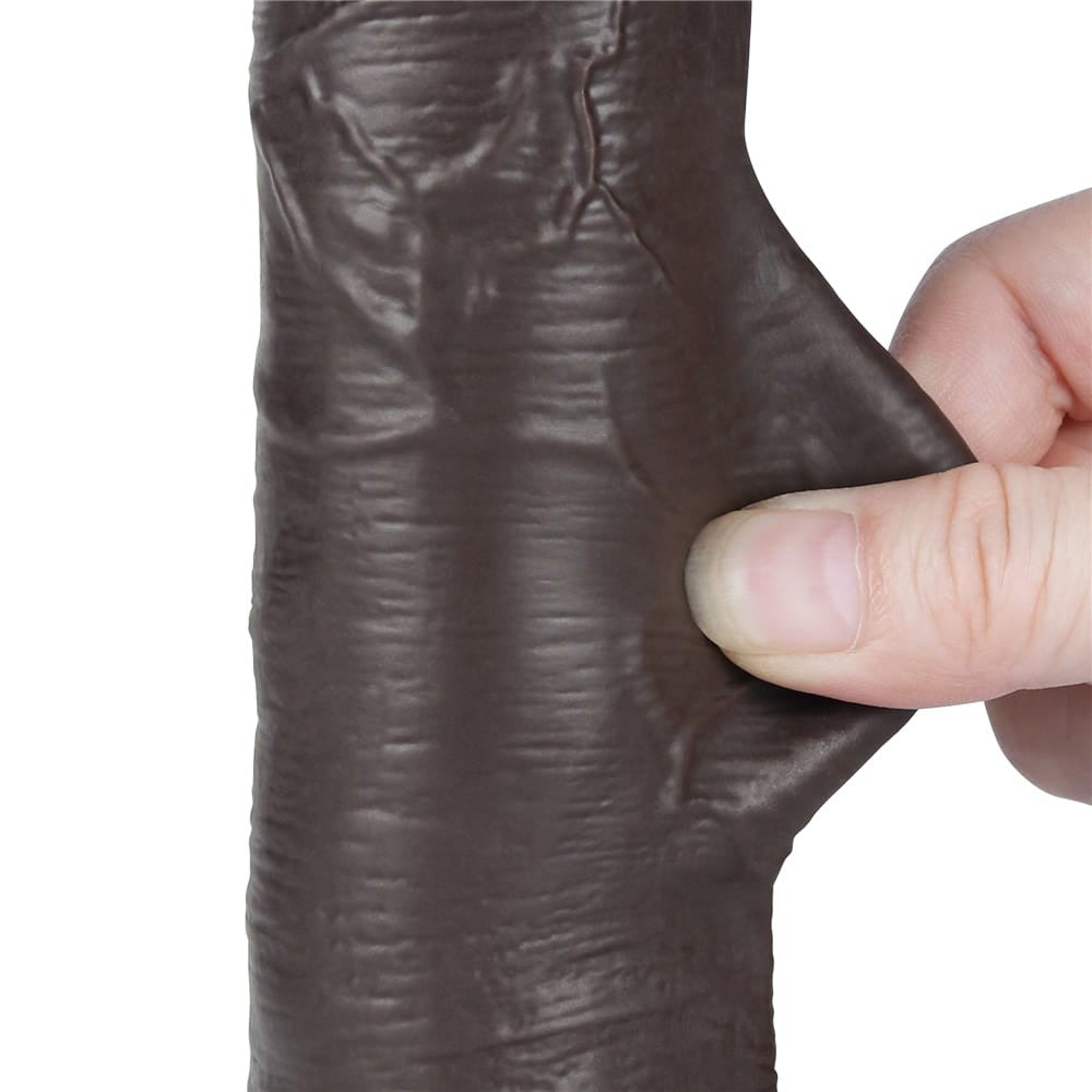 Dildo doppio strato scorrevole da 8'' nero III_B15O50_3