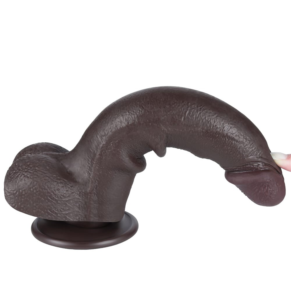 Dildo doppio strato scorrevole da 8,5'', nero I_B15O50_3