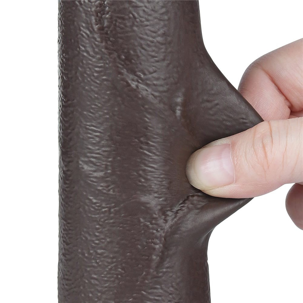Dildo doppio strato scorrevole da 8,5'', nero I_B15O50_3