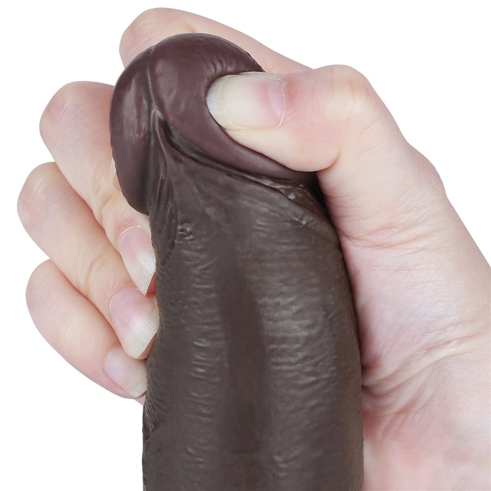 Dildo doppio strato scorrevole da 8,5'', nero I_B15O50_3