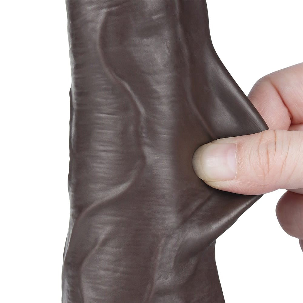 Dildo doppio strato scorrevole da 8,5'', nero II_B15O50_3