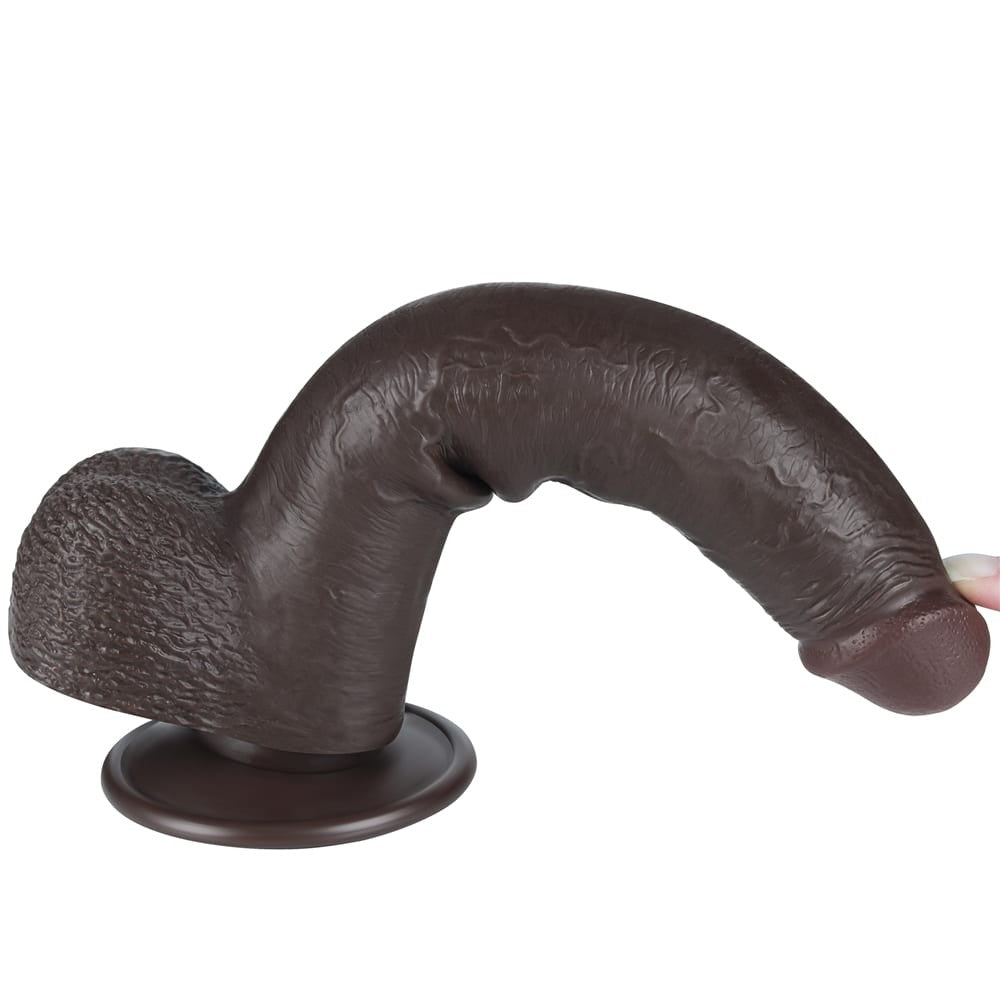 Dildo doppio strato scorrevole da 9'' nero_B15O50_3