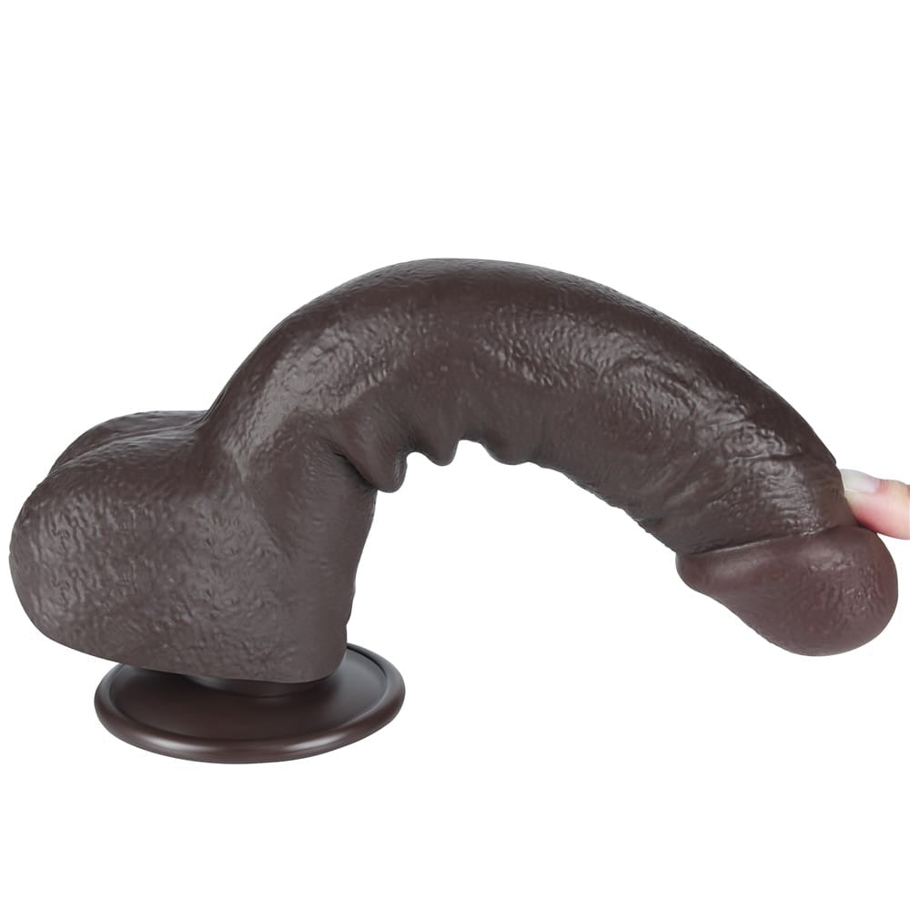 Dildo doppio strato scorrevole da 9,5'' nero_B15O50_3