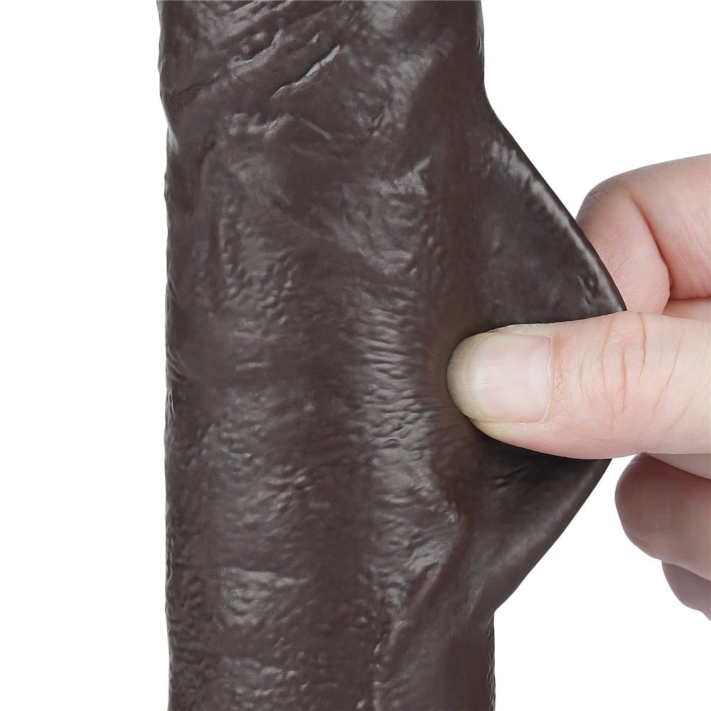 Dildo doppio strato scorrevole da 9,5'' nero_B15O50_3