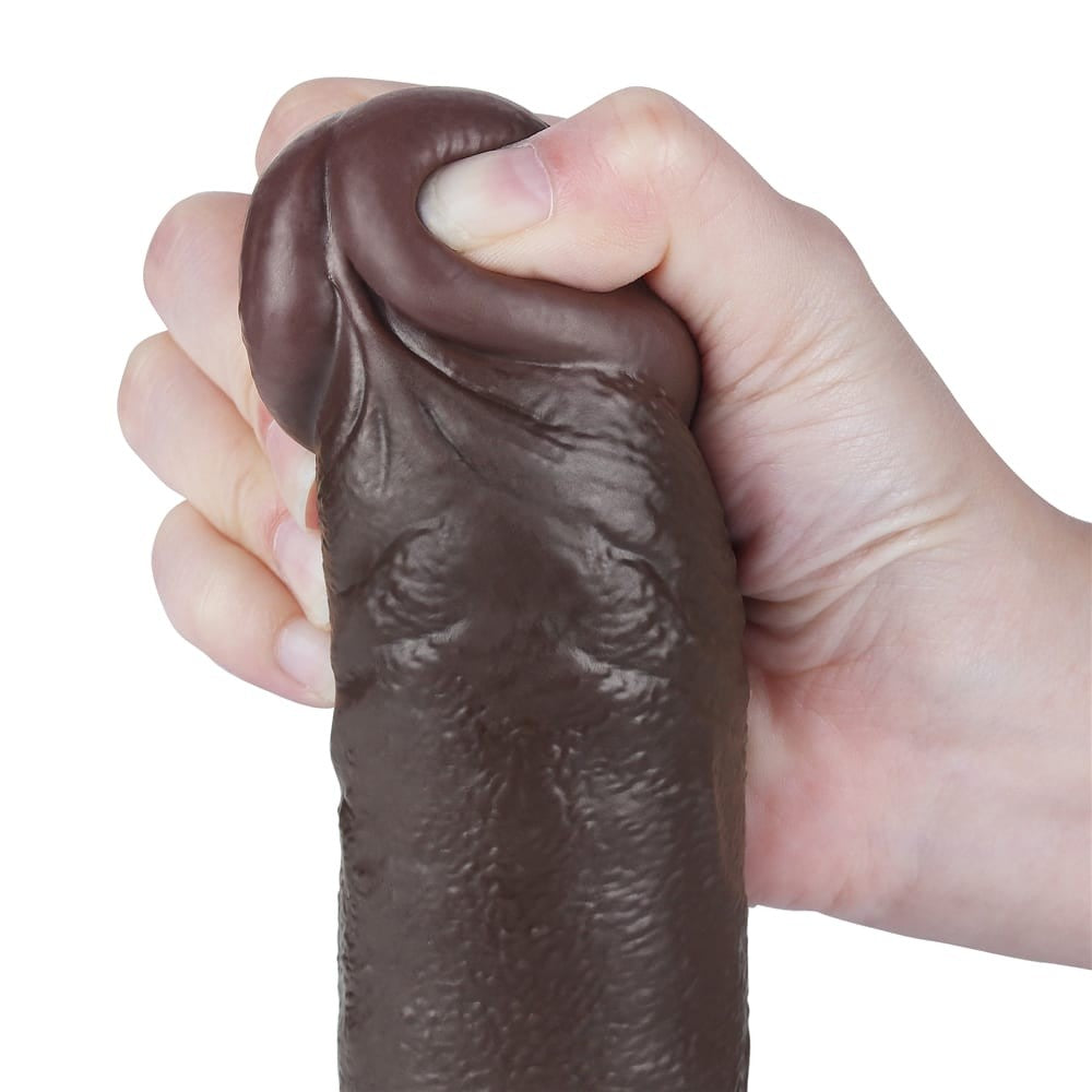 Dildo doppio strato scorrevole da 9,5'' nero_B15O50_3