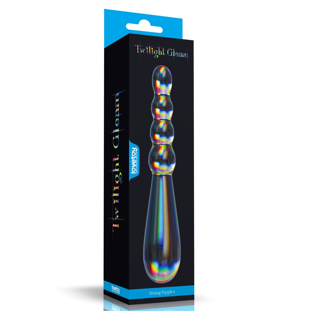Dildo in vetro Twilight Gleam - Rising Ripples