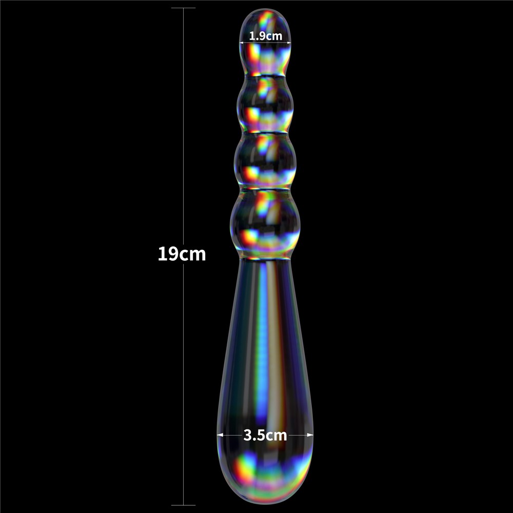 Dildo in vetro Twilight Gleam - Rising Ripples
