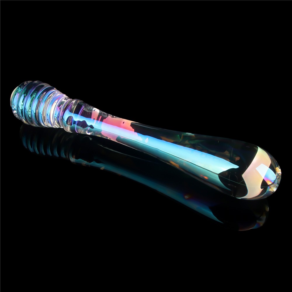 Dildo in vetro Twilight Gleam - Piaceri gemelli
