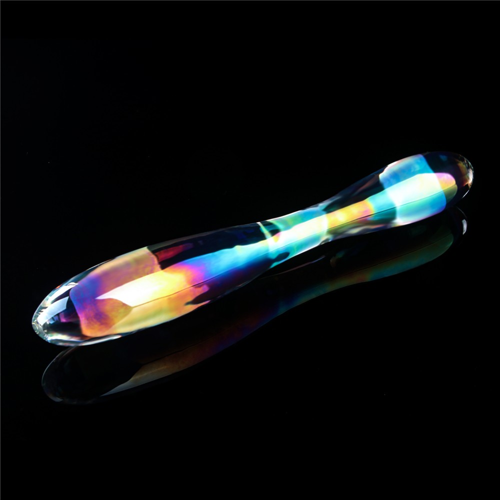 Dildo in vetro Twilight Gleam - Doppia delizia
