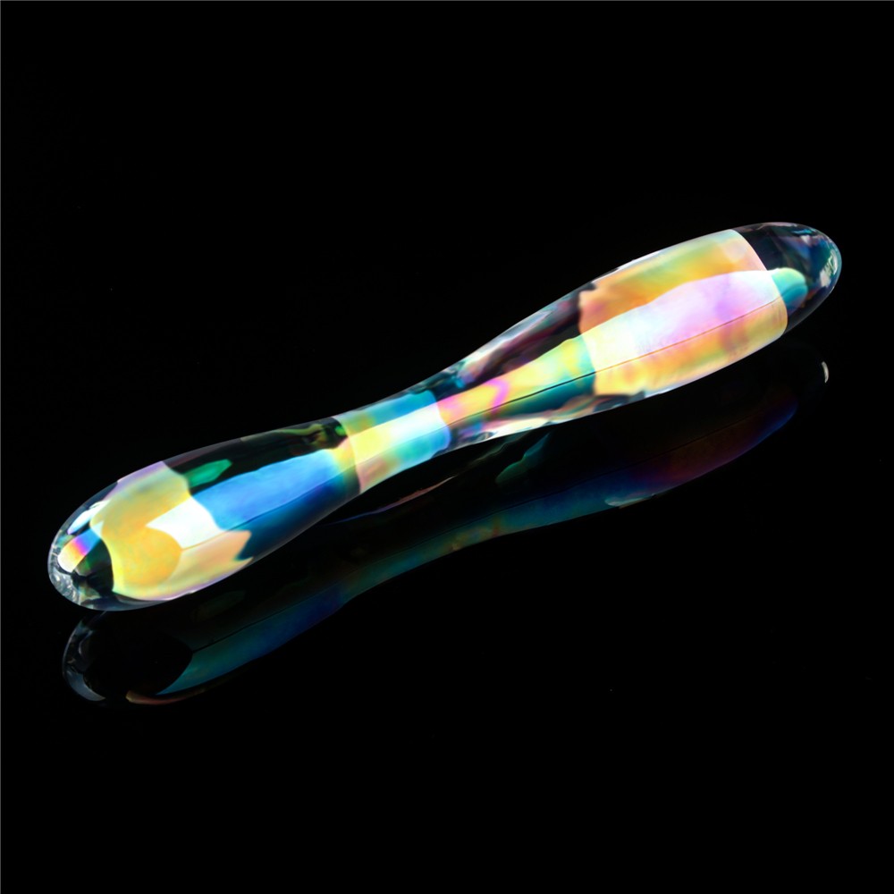 Dildo in vetro Twilight Gleam - Doppia delizia