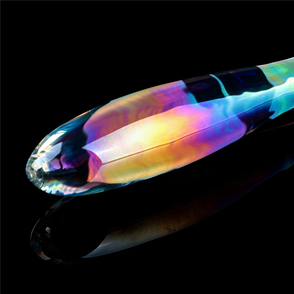 Dildo in vetro Twilight Gleam - Doppia delizia