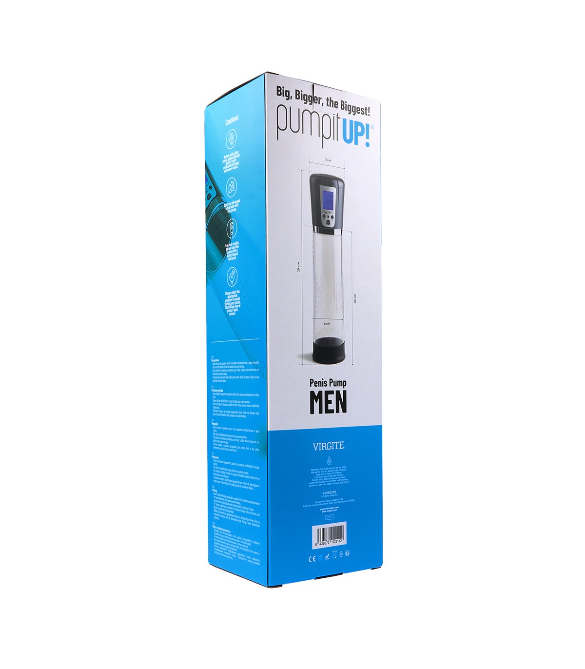 POMPA AUTOMATICA PER IL PENE CON VISUALIZZATORE USB GRIGIO
