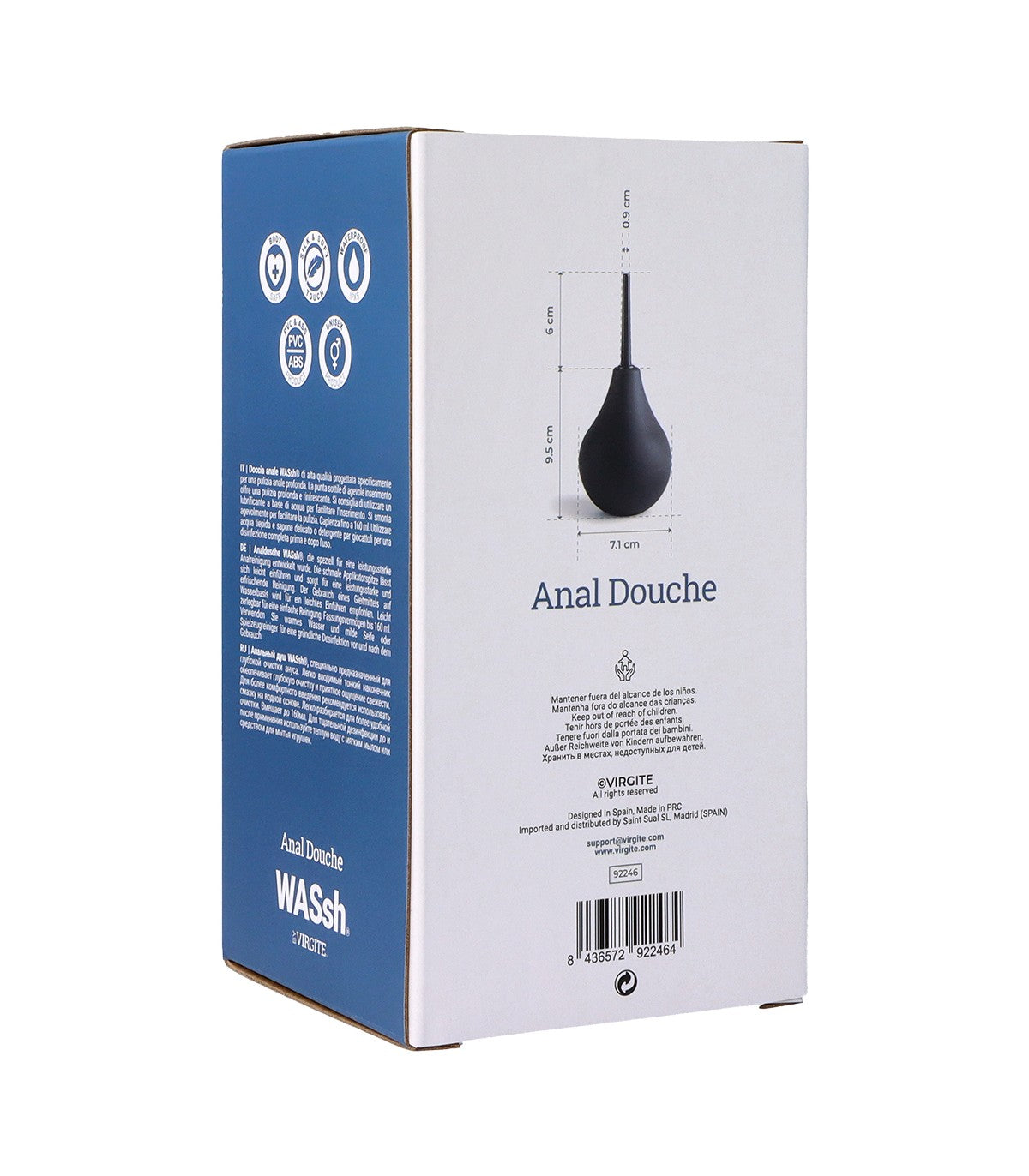CLISTERE ANALE NERO PER LA PULIZIA 160 ML