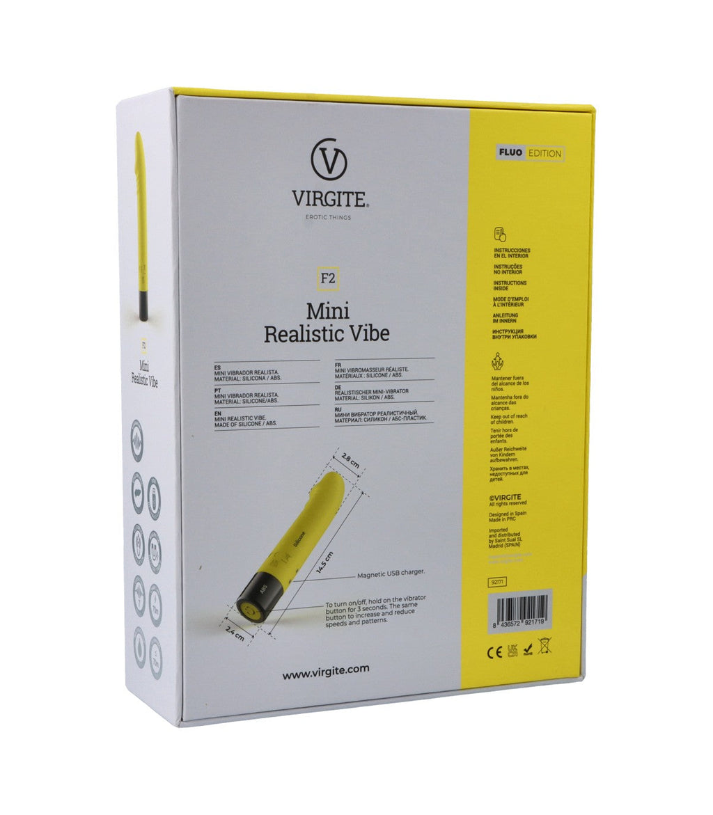 VIBRATORE RICARICABILE IN SILICONE F2 FLUO