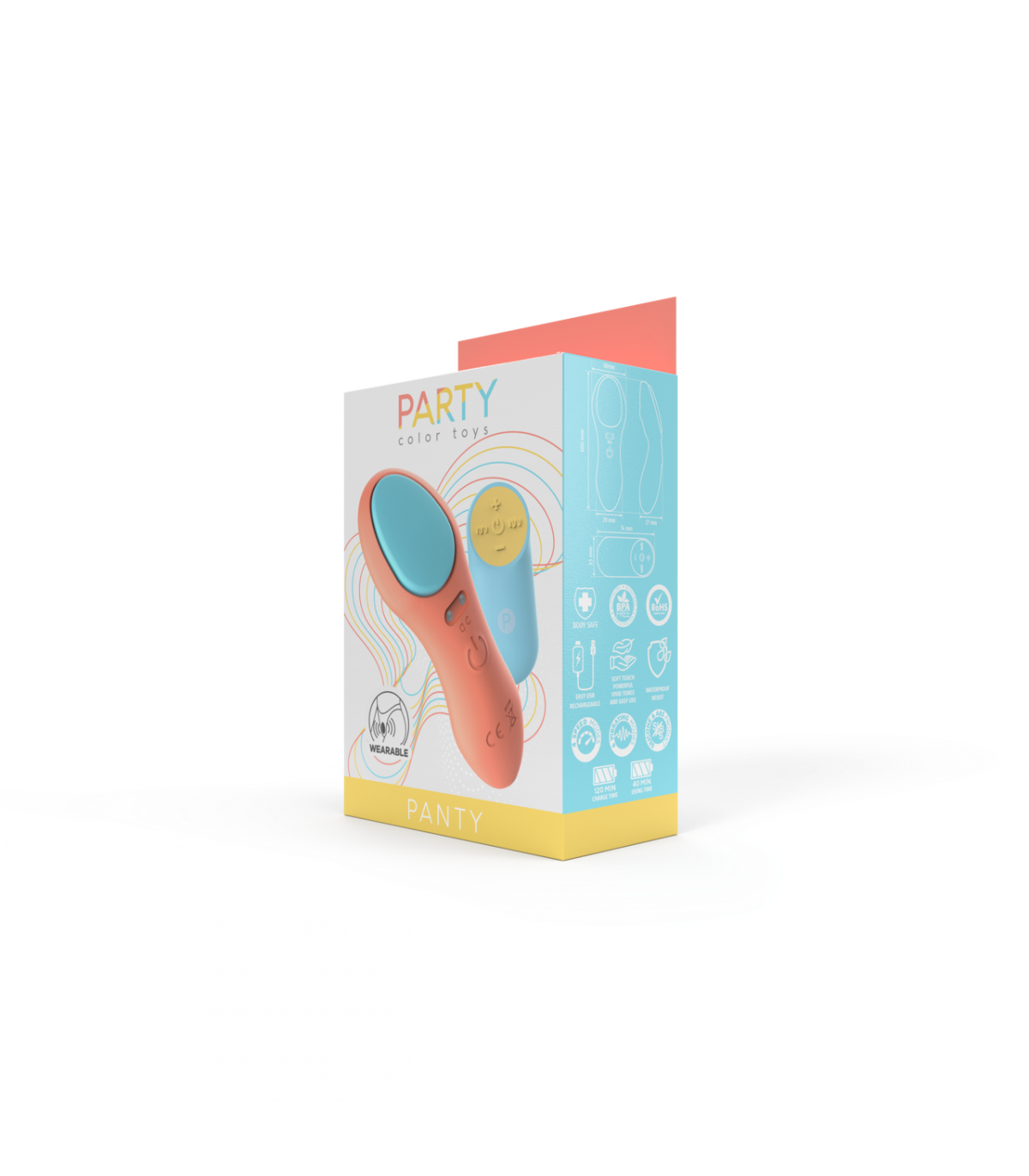 VIBRATORE A MUTANDINA CON CONTROLLO USB CORALLO