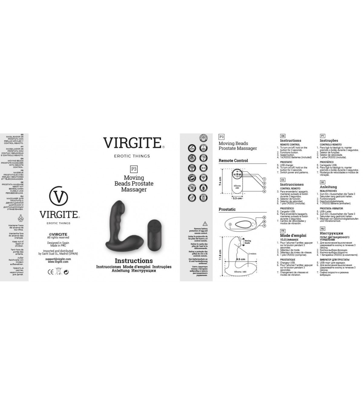 VIBRATORE PROSTATICO P3 CON TELECOMANDO