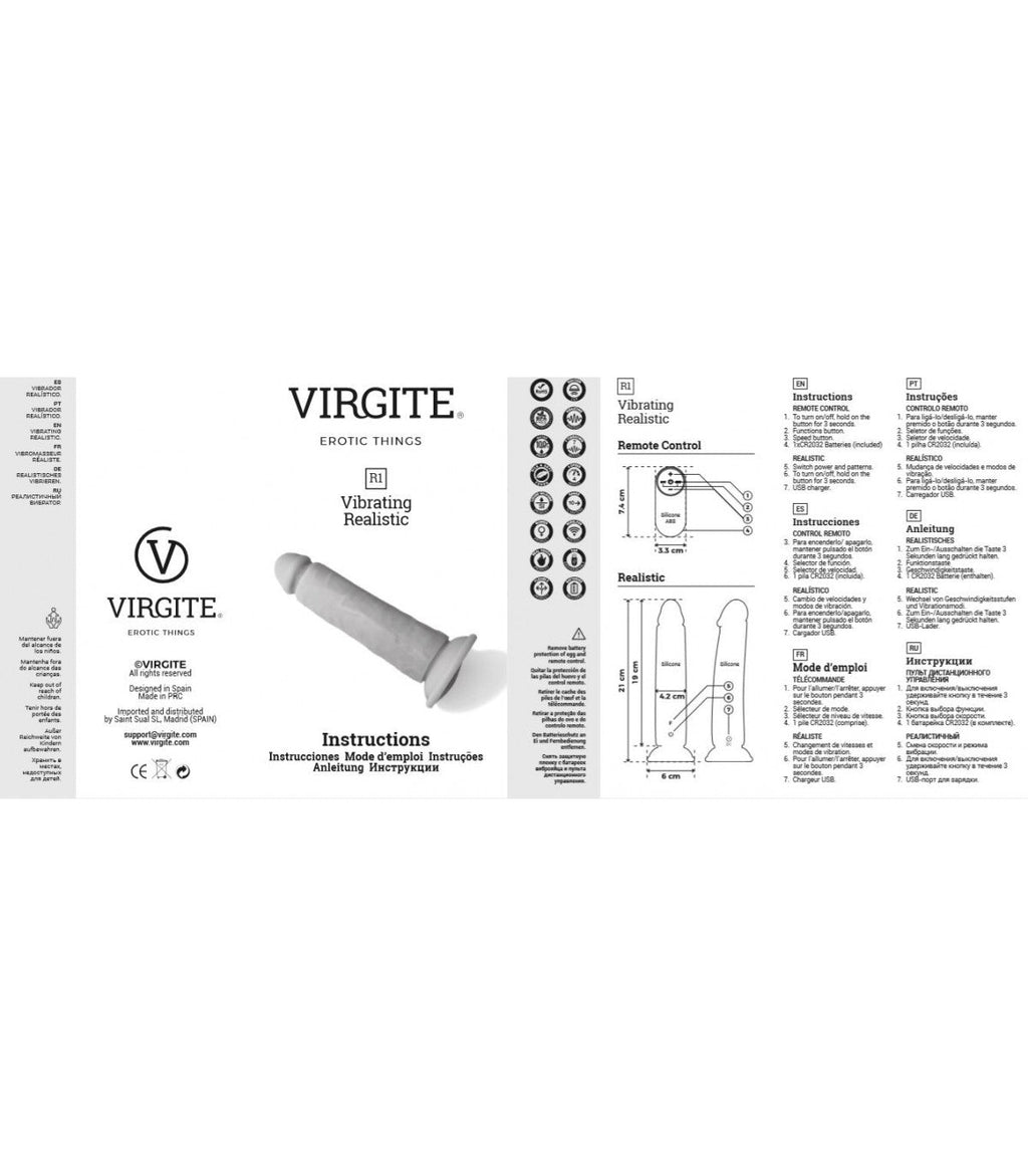 VIBRATORE REALISTICO R1" 19CM CON TELECOMANDO"