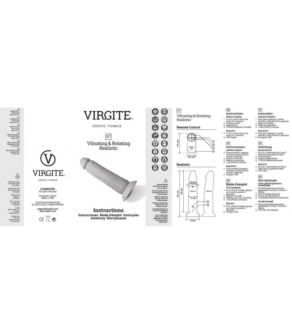 VIBRATORE E ROTATORE REALISTICO R7" 19CM CON TELECOMANDO"