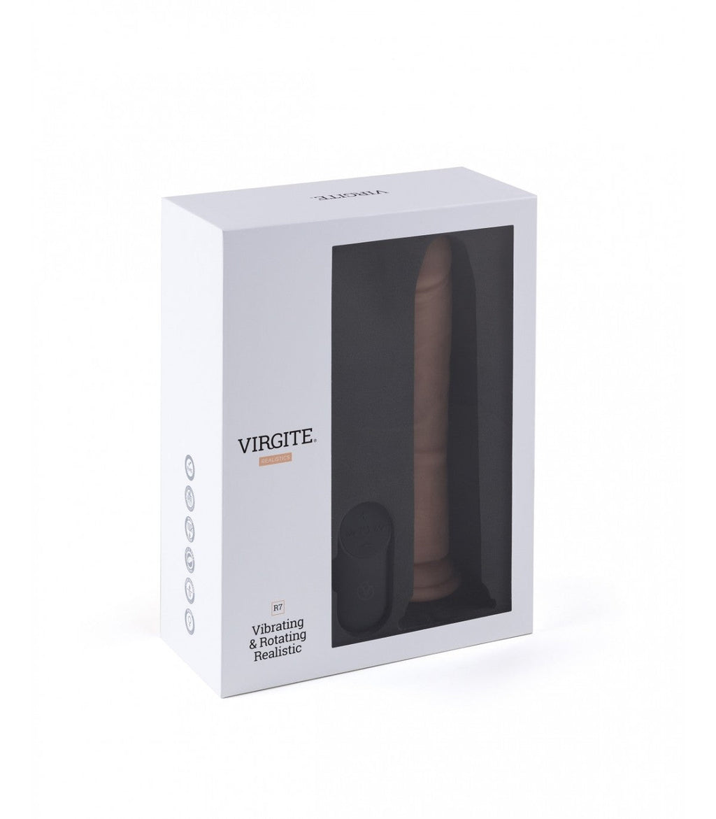 VIBRATORE E ROTATORE REALISTICO R7" 19CM CON TELECOMANDO"