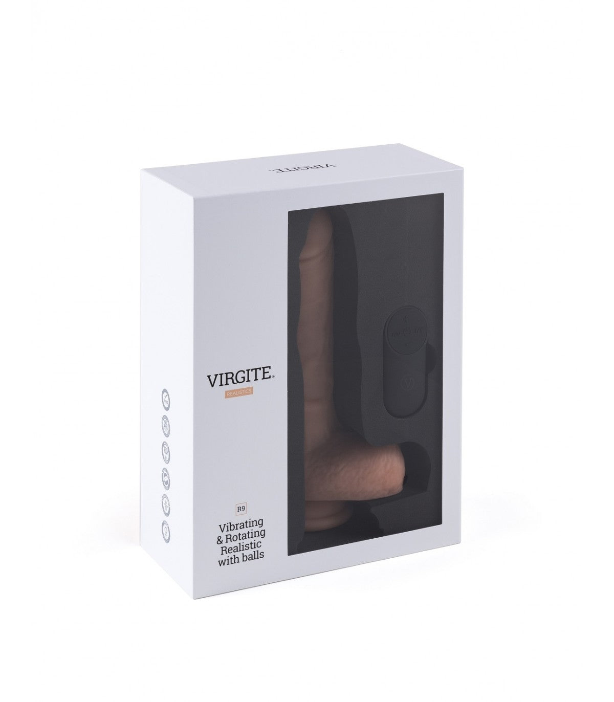 VIBRATORE E ROTATORE REALISTICO R9" 19CM CON TELECOMANDO"