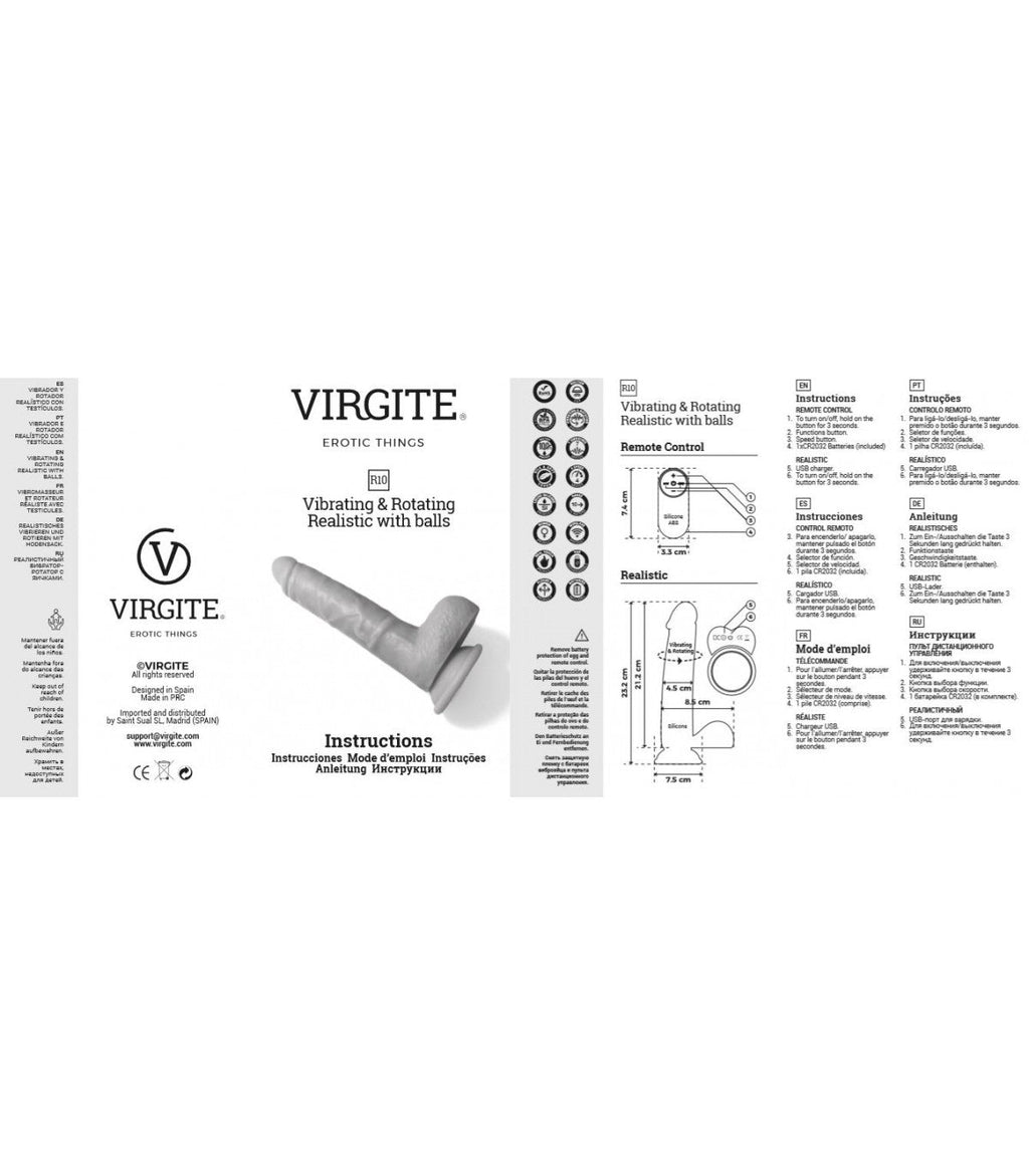 VIBRATORE E ROTATORE REALISTICO R10" 21CM CON TELECOMANDO"