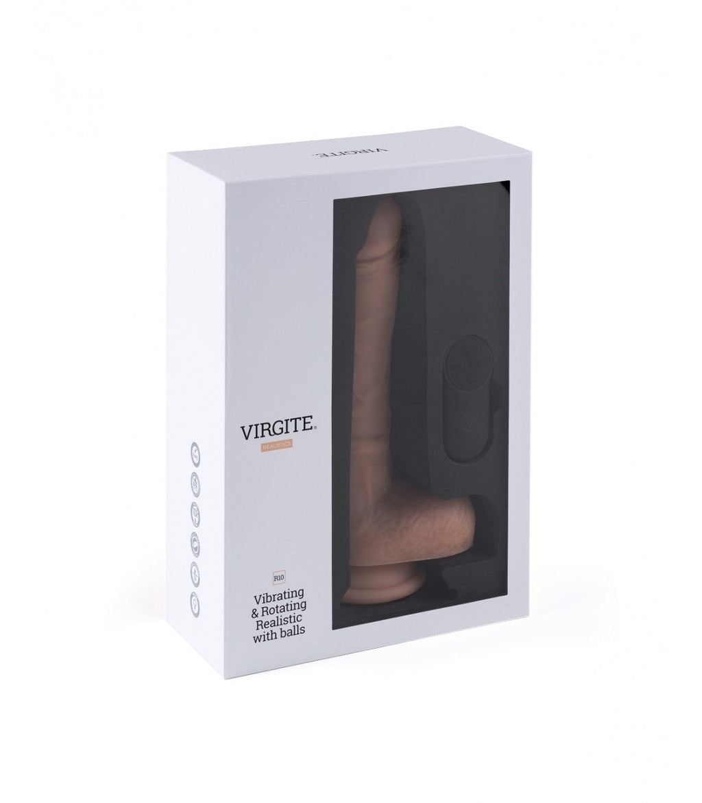 VIBRATORE E ROTATORE REALISTICO R10" 21CM CON TELECOMANDO"
