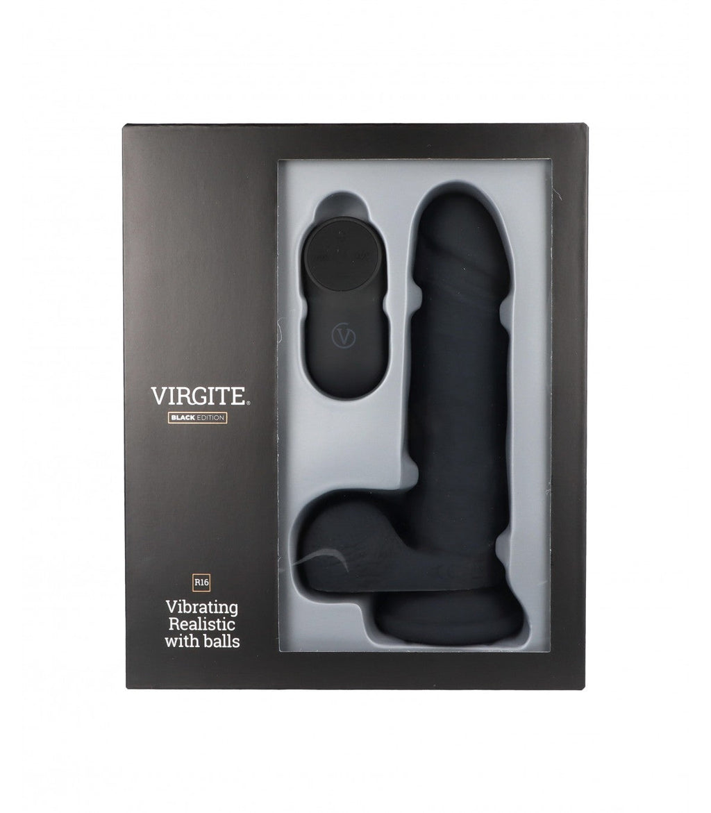 VIBRATORE REALISTICO R16 NERO 16 CM CON TELECOMANDO