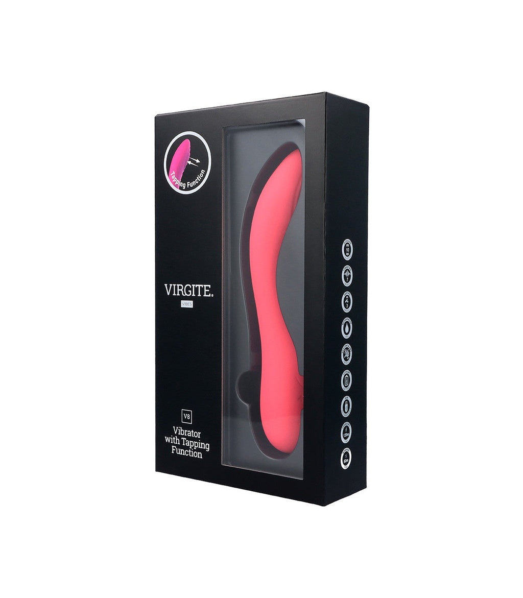 VIBRATORE RICARICABILE ROSA V8 A TAPPING