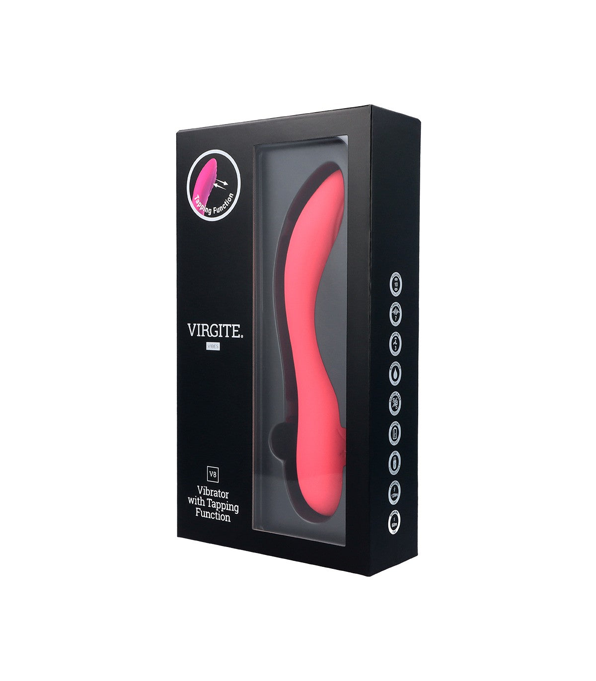 VIBRATORE RICARICABILE ROSA V8 A TAPPING