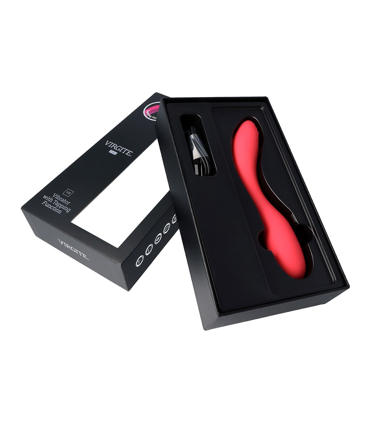 VIBRATORE RICARICABILE ROSA V8 A TAPPING