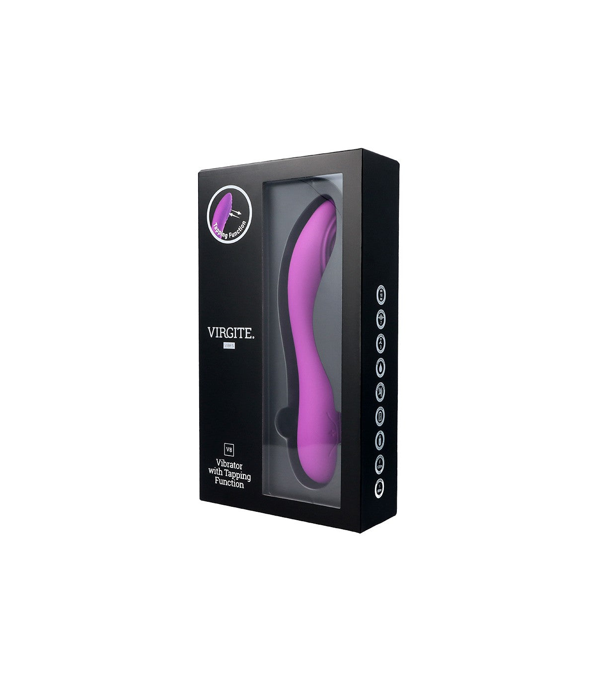 VIBRATORE RICARICABILE A TAPPING V8 VIOLA