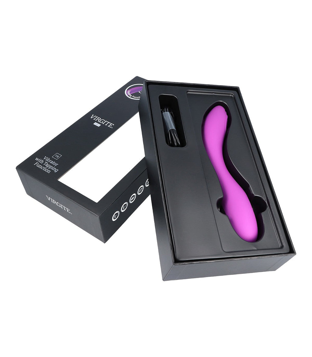 VIBRATORE RICARICABILE A TAPPING V8 VIOLA