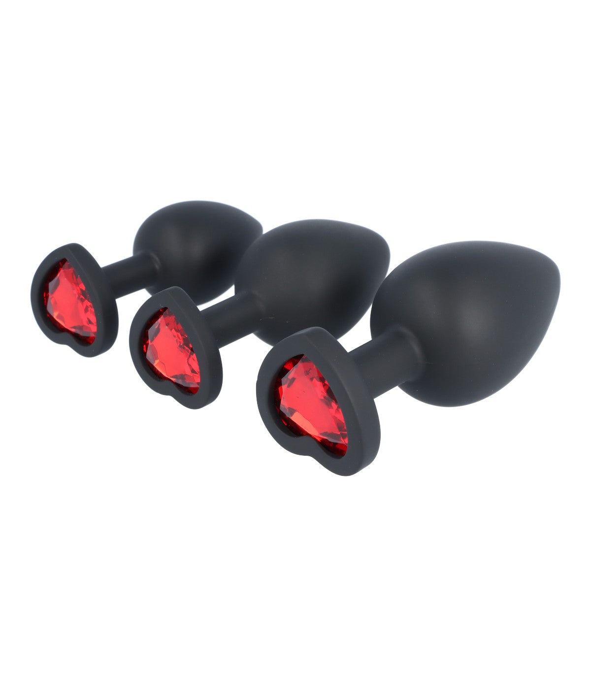 SET SPINA X3 E14 SILICONE CUORE NERO-RUBINO