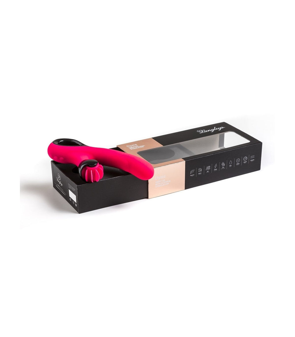 VIBRATORE DYSIS FUCHSIA CON STIMOLATORE CLITORIDEO