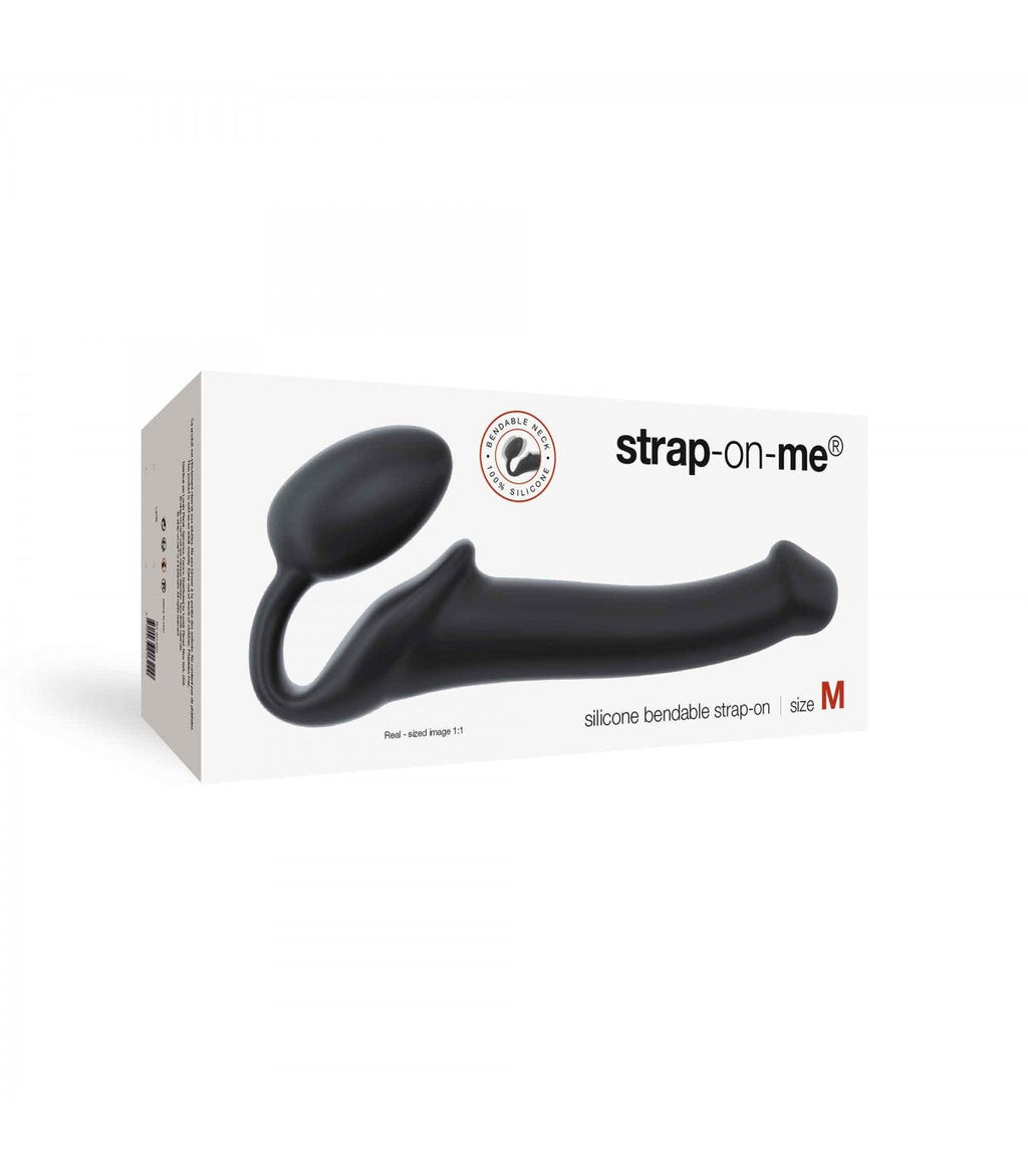 IMBRACATURA DILDO STRAP-ON FLESSIBILE MORBIDO SILICONE NERO M