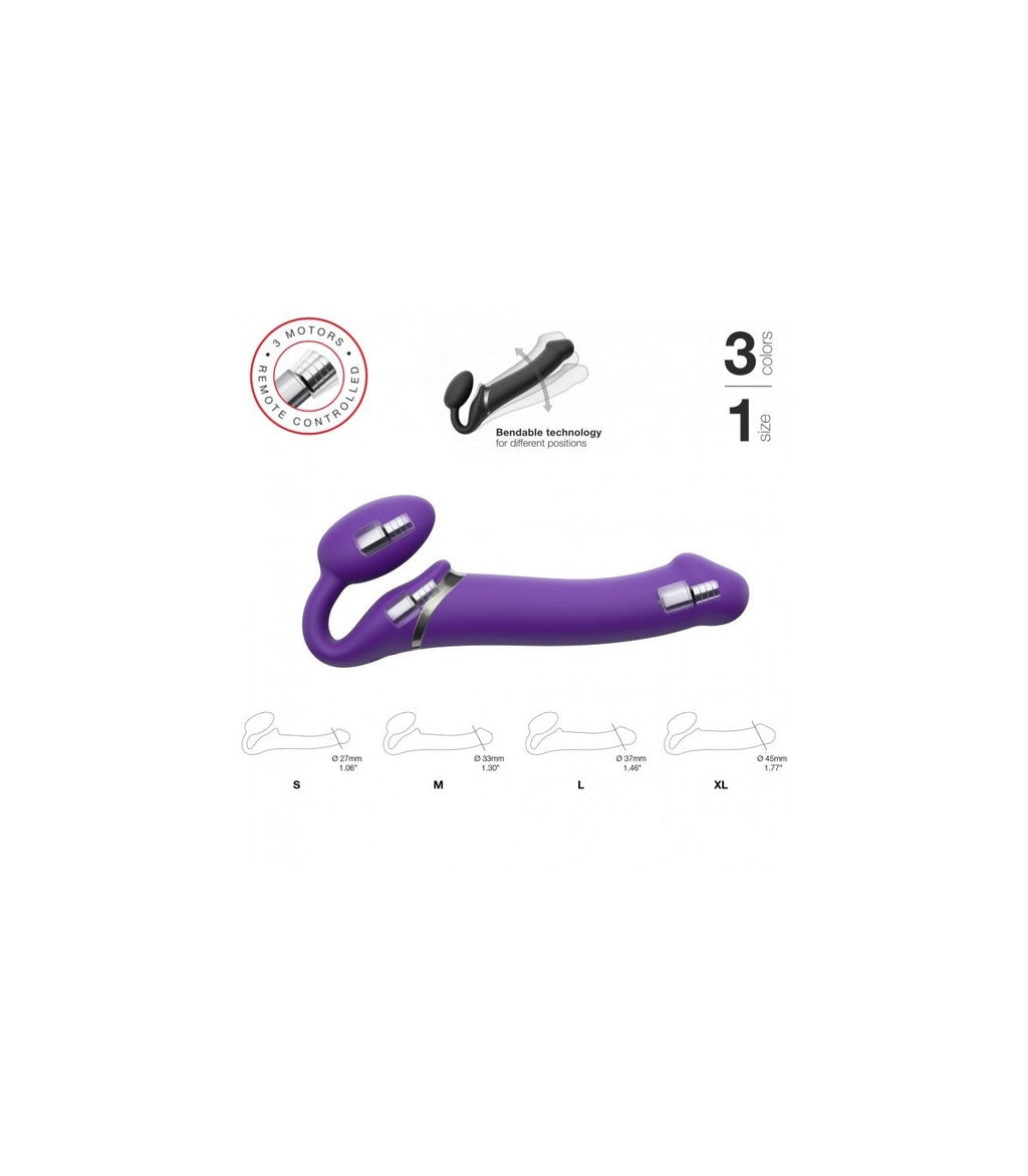 Cablaggio USB a doppia vibrazione in silicone flessibile con controllo XL viola